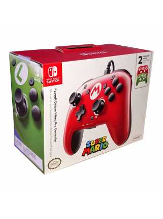 Faceoff Deluxe Wired Pro Controller - Mario